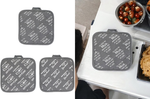 [P0001616] Topflappen mit Sprüchen, 18x18x1cm