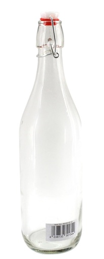 [P0001639] Flasche Glas mit Bügelverschluss, 1000ml