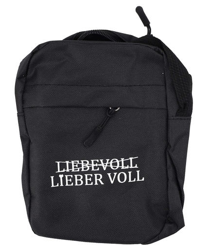 [P0001686] Bauchtasche/Umhängetasche "LIEBER VOLL", 30x15cm