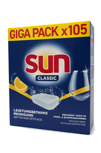 [P0002316] Sun Spülmaschinen Tabs Classic Lemon 105er Giga Pack