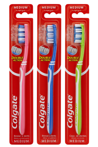 [P0002354] Colgate Double Action Zahnbürste Medium 1 Stück