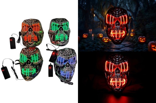[P0002425] LED Halloween Maske "Totenkopf", 23x17,5cm