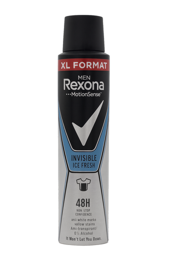 [P0002520] Rexona MotionSense XL Deo Spray 200ml For Men Invisible Ice Fresh