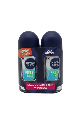 [P0002521] Nivea Deo Roll-On 2x50ml Fresh Kick Antiperspriant