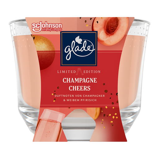 [P0002526] Glade by Brise langanhaltende Duftkerze Champagne Cheers 224g