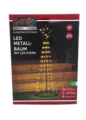 [P0002576] WeihnachtsBaum 154 LED H x 150 cm mit Timer, 8 Funktionen mit Fernbedienung