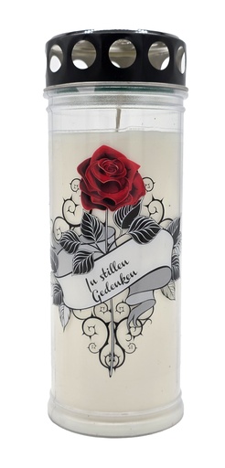 [P0002772] Grabkerze | Erstklassige Qualität | 20cm mit Motiv | in Stillen Gedanken