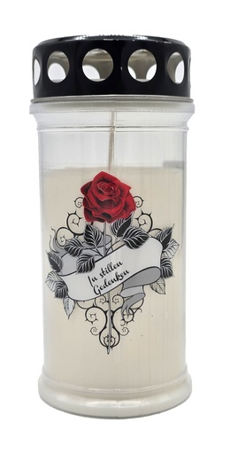 [P0002782] Grabkerze | Erstklassige Qualität | 17cm x 7,5cm mit Motiv | In stillen Gedanken