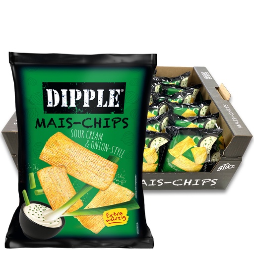 [P0003432] Dipple Mais-Chips 90g Sourcream Onion