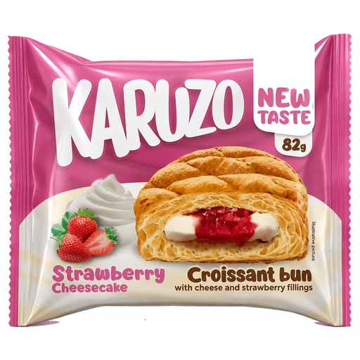 [P0003460] Karuzo Croissant 82g Strawberry Cheesecake Cream