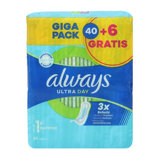 [P0003800] Always Ultra Damenbinden 46Stück Size 1 Normal Day