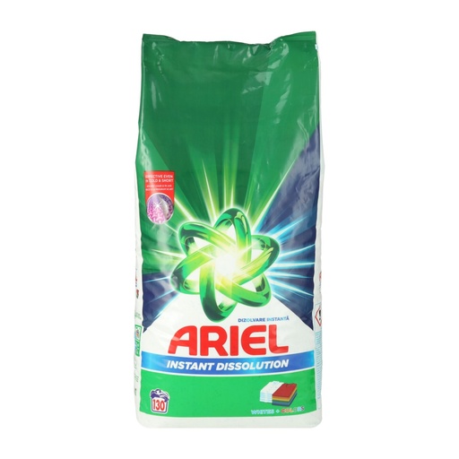 Ariel Instant Dissolution Waschpulver für Weiß- und Buntwäsche für bis zu 130 Waschgänge