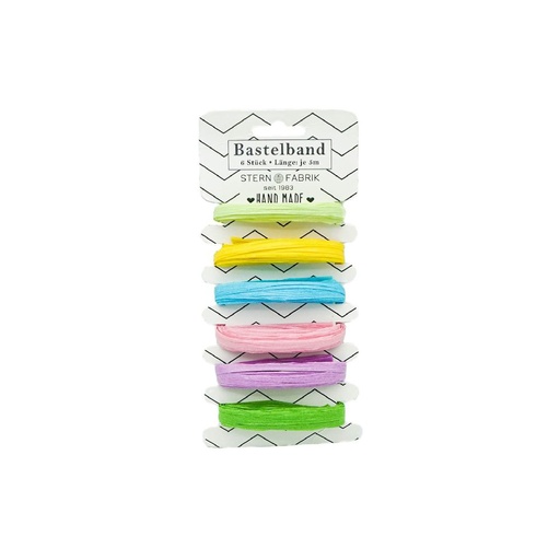 [7943] Bastelband 5mx2cm bunt, 6er