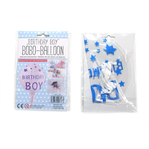 [7763] Kinderparty / Babyshower Bobo Ballon "Boy", Refill