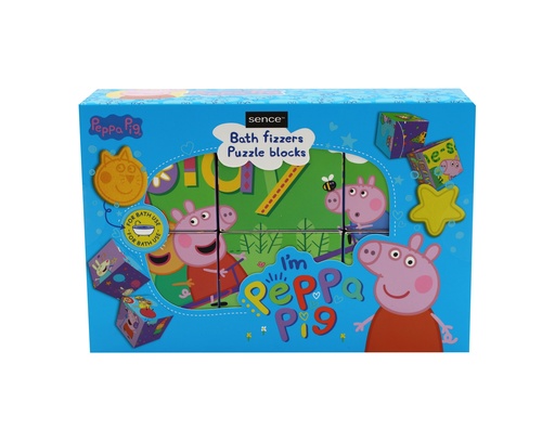 [16071] Hasbro Peppa Pig Geschenk-Set 6-tlg Badebomben 45g Puzzle Block