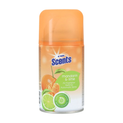[13776] At Home Scents Automatischer Lufterfrischer Nachfüller 250ml Mandarine And Lime  