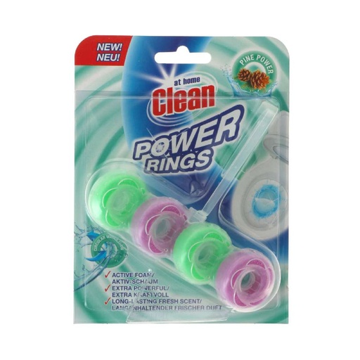 [12300] At Home Clean WC Block 40gr Power Rings Pine