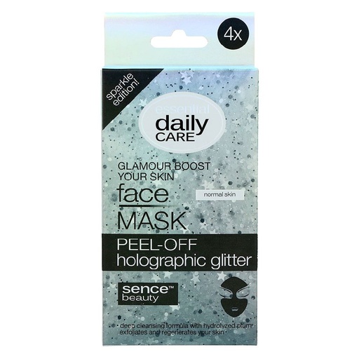 [6918] Sencebeauty Peel-Off Gesichtsmaske 4x8gr Silber Glitzer